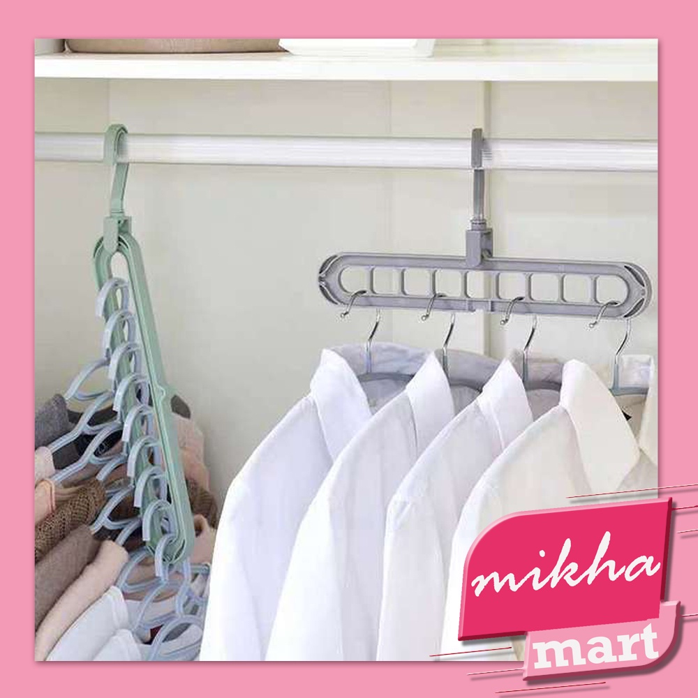 Magic Hanger 9 IN 1 Gantungan Baju Organizer Serbaguna - MIKHAMART