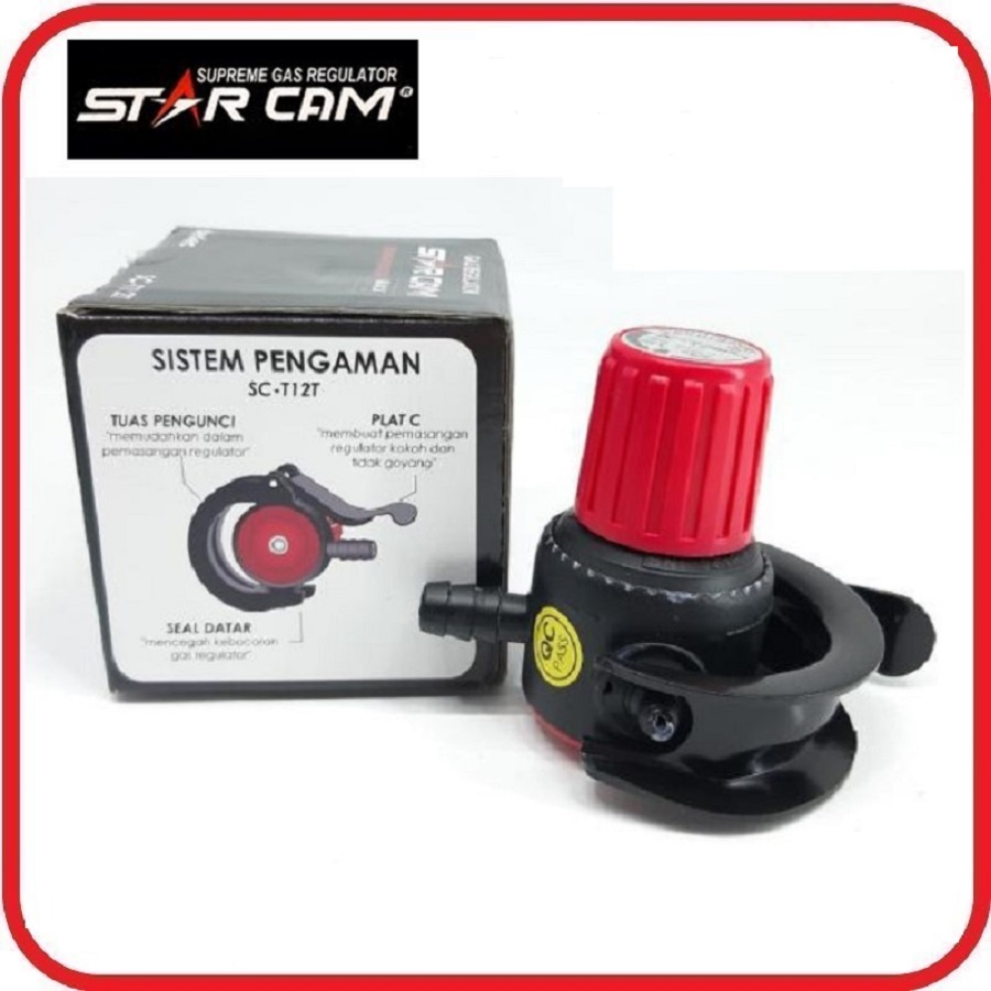 Regulator Gas Star Cam SC-T12T Tekanan Tinggi Starcam Non Meteran