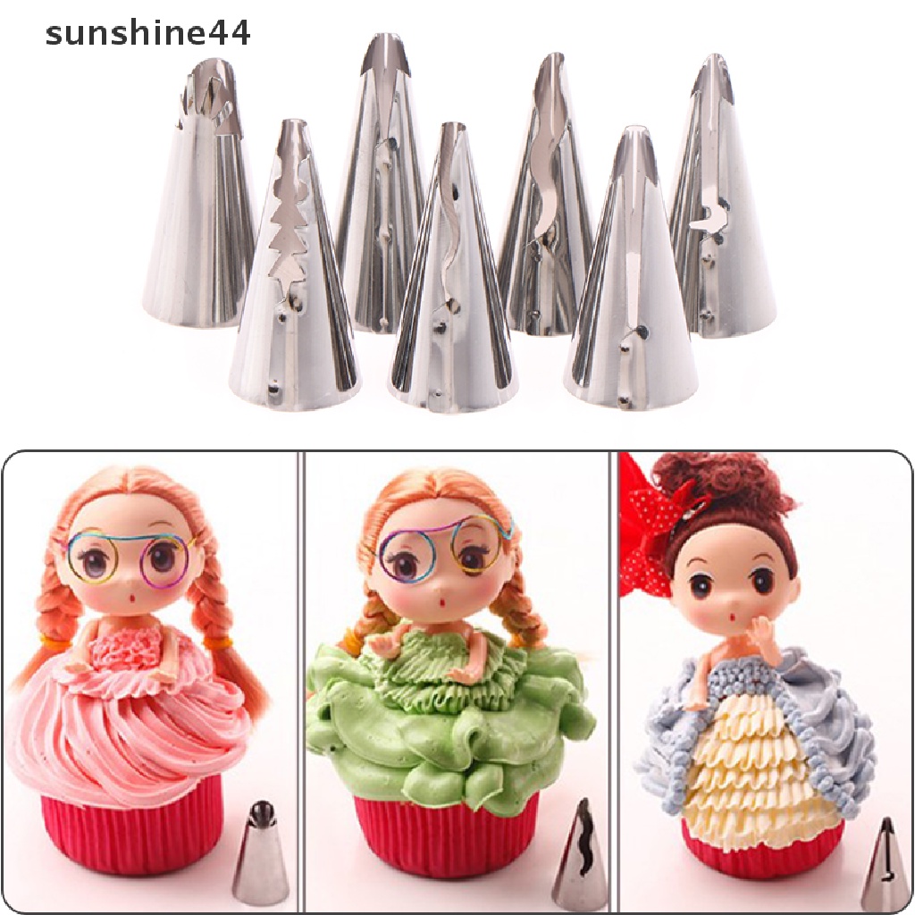 Sunshine 7 / 9Pcs Spuit Piping Rusia Untuk Dekorasi Kue Pernikahan