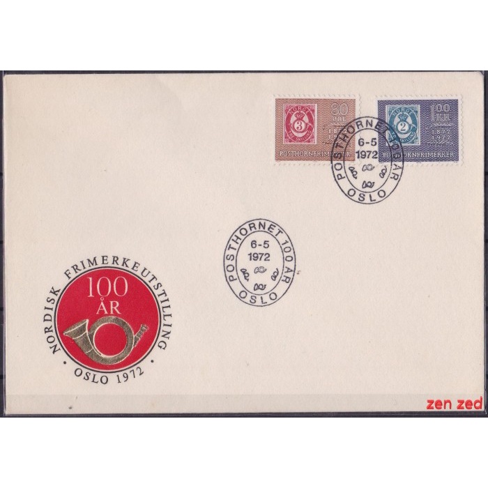 

A189 Perangko FDC SHP Norwegia 1972 The First Posthorn Stamps 1 Pcs