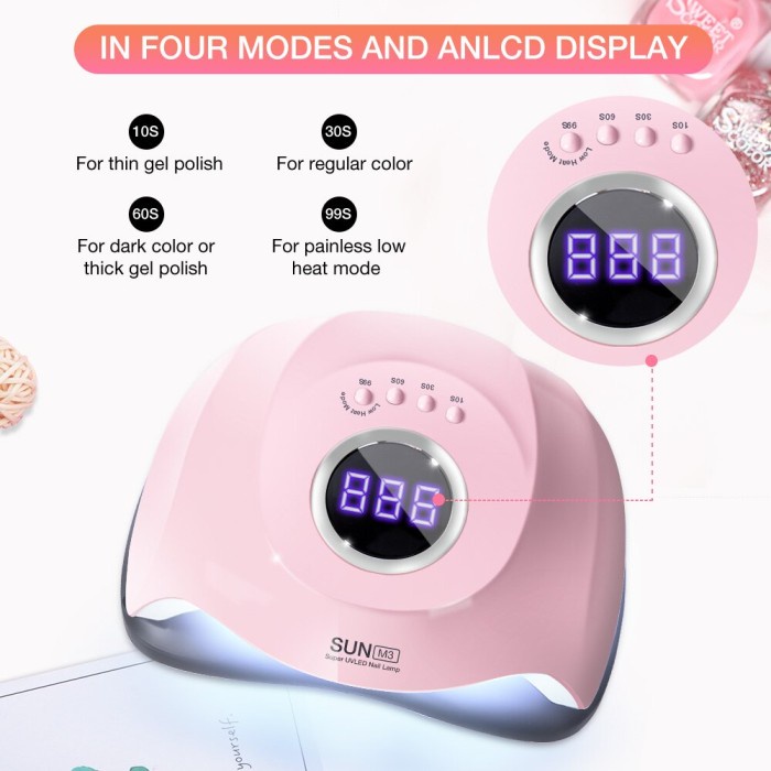Pengering Kutek Kuku UV LED Lamp Nail Dryer 45 Leds 180w