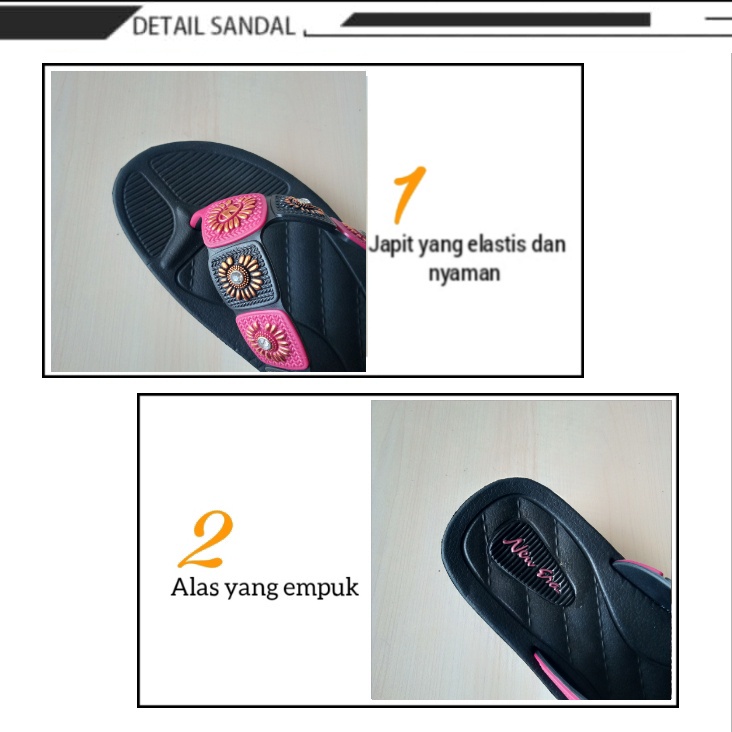 sogo NEW ERA LB E 15093 Sandal Jepit Karet Wanita Size 37/41