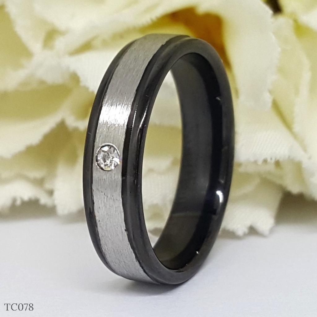 PGX Cincin Titanium Couple Tunangan Aksesoris Fashion Perhiasan Anti Karat - TC078