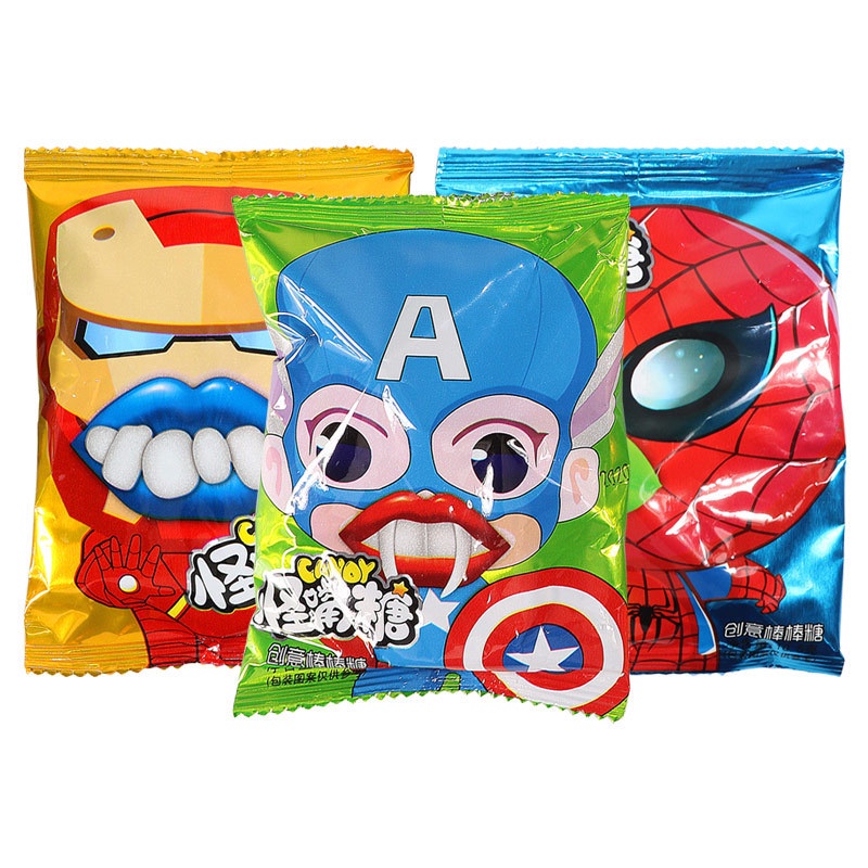 (YUMIOLSHOP21) PERMEN GIGI BIBIR SPIDERMAN IMPOR RASA BUAH