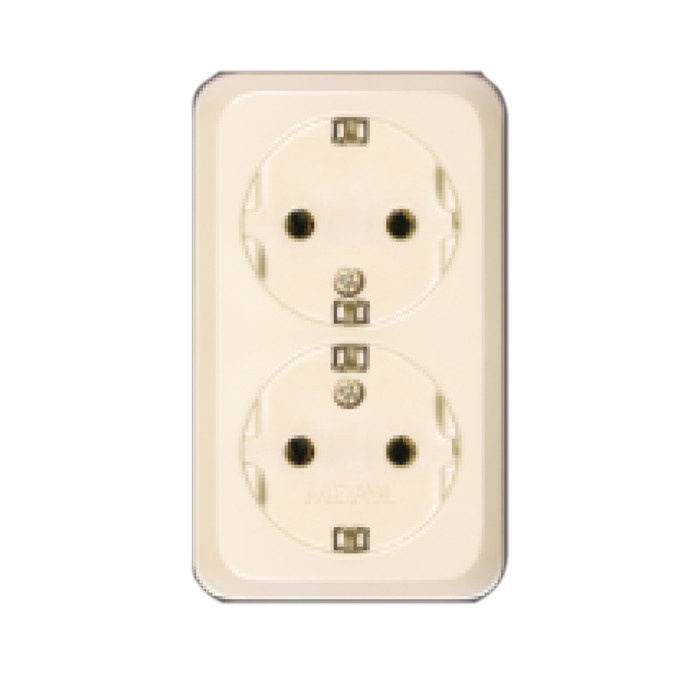 Meval Socket Tempel Seri 2 Lubang - SOO-S11