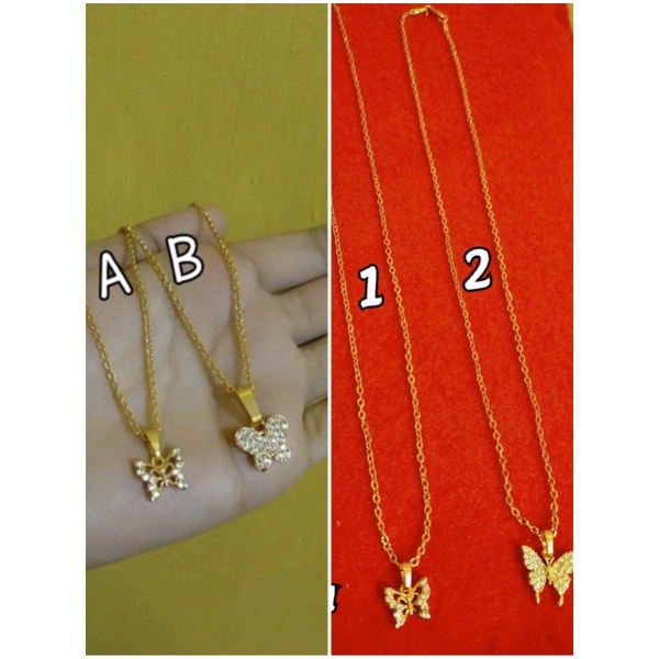 kalung nori donat liontin kupu
