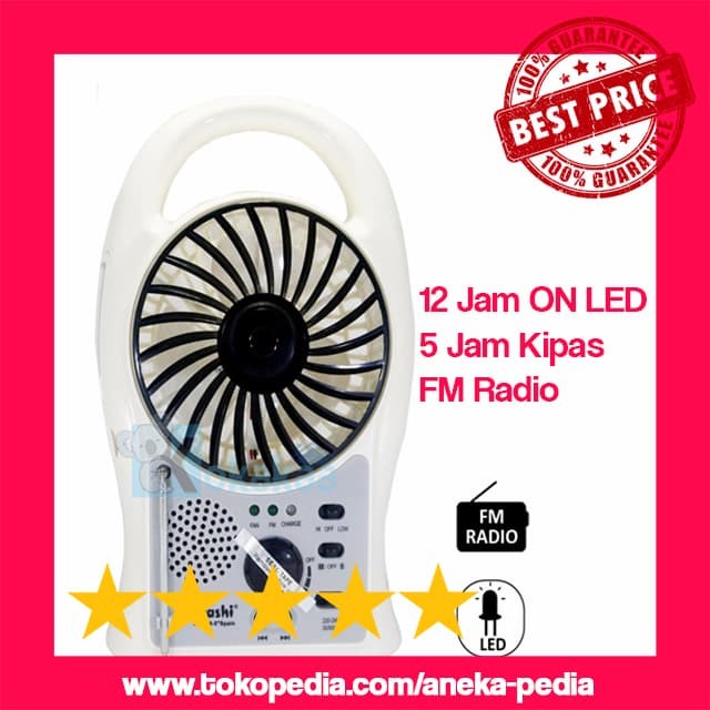 AKPA EKSTRA KIPAS LED FM RADIO Lampu Kipas Darurat Emergency Terbaik