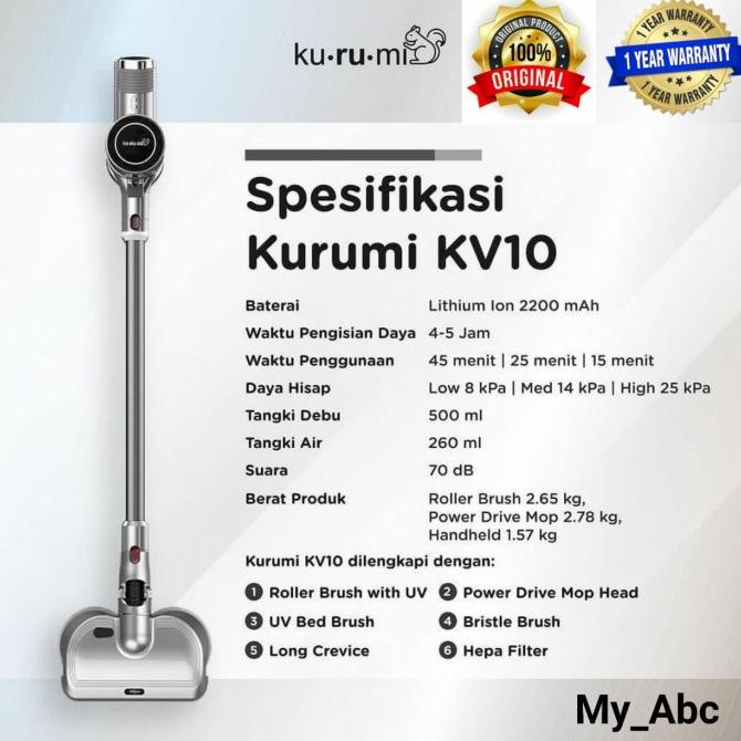 Sale Kurumi Kv10 Stick Vacum Cleaner Cordless Kurumi Kv 10 / Kurumi Kv-10 Termurah