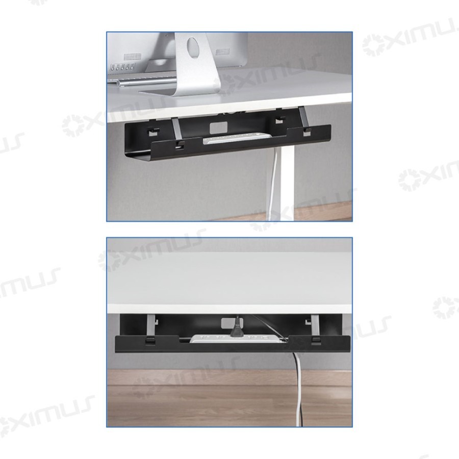 OXIMUS C90 Under-Desk Cable Management Tray Large Story Capacity