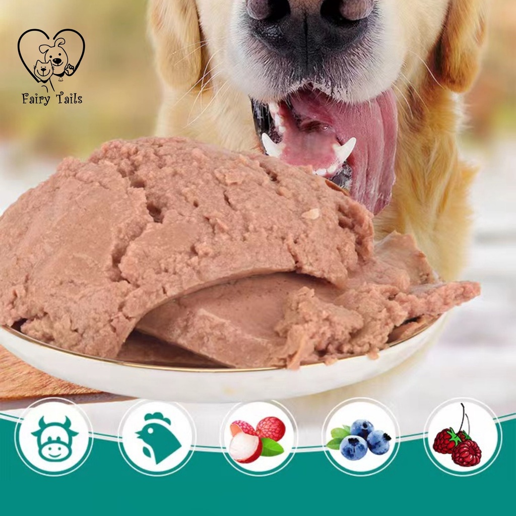 Makanan Basah Untuk Anjing Pattaya Series Dengan Daging Asli Premium dan Buah Segar Kemasan Kantong Pouch (MyFoodie) | Pengganti Makanan Hewan Kaleng Anjing | MyFoodie Dog Wet Food with Real Meat Cube and Fresh Fruits