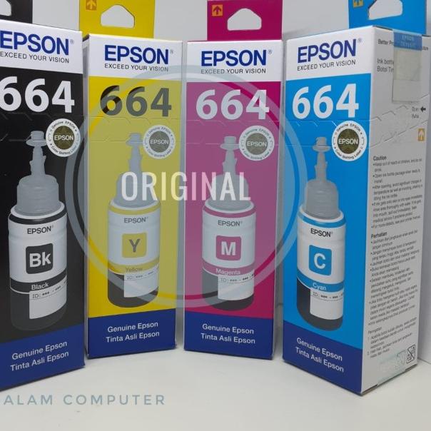 Tinta Printer Epson 664 Original L100 L110 L120 INK - Hitam