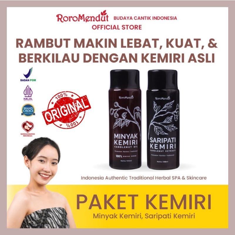 Roro Mendut Paket Kemiri (Minyak Kemiri dan Saripati Kemiri) roromendut