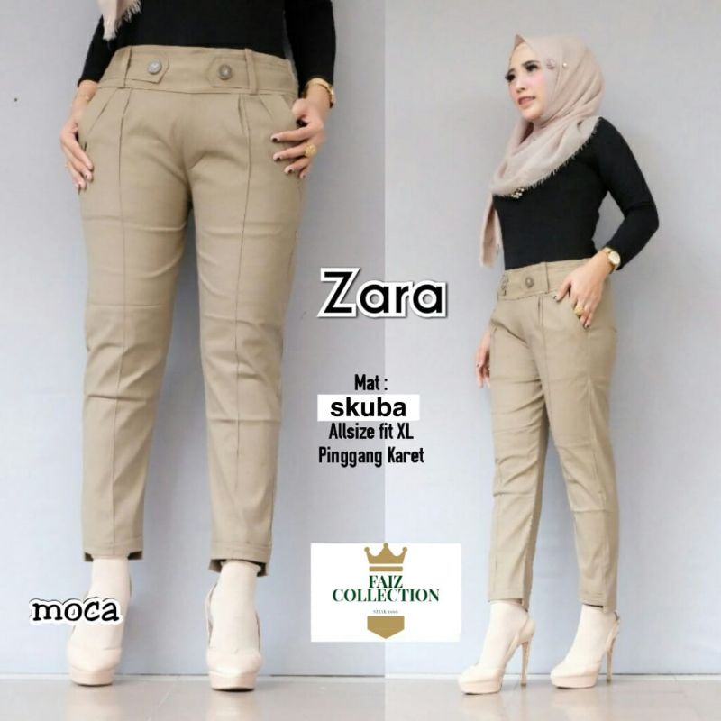Celana pants wanita/ Celana Zara scuba/ celana office pants/ Celana baggypants wanita