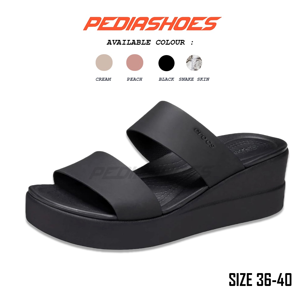 Crocs Wanita Brooklyn Mid Wedges Crocs Original Wanita Sandal Crocs Murah Fashion Wanita