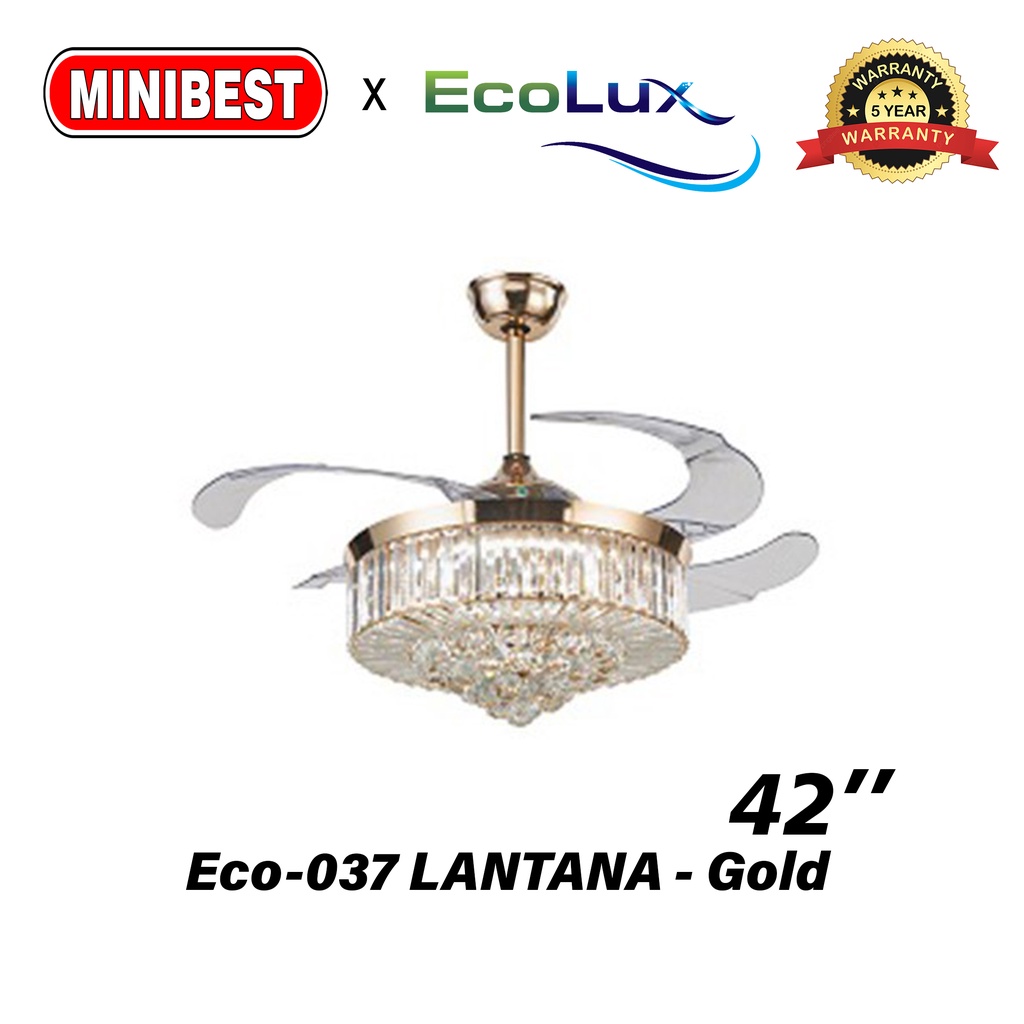 MB Kipas Angin Lampu Gantung Ecolux kipas angin plafon Eco-037 LANTANA