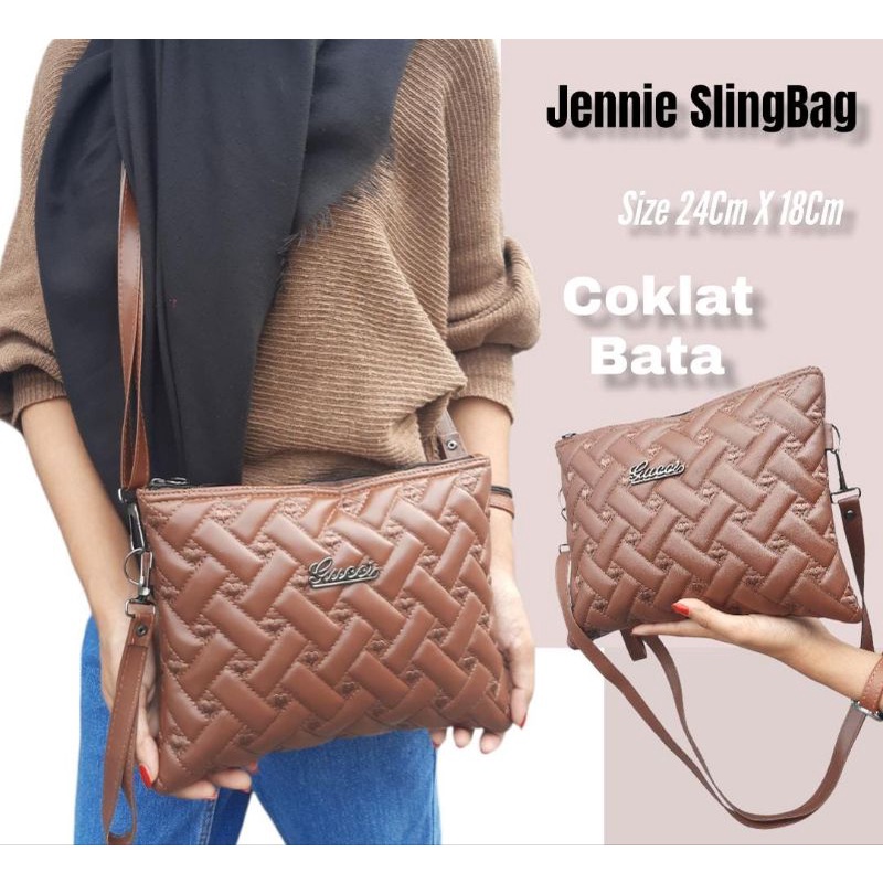 JENNIE SLING BAG - BISA TAS BISA CLUTCH -TALI PANJANG &amp; PENDEK