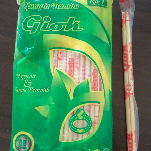 50 pasang Sumpit bambu steril + tusuk gigi
