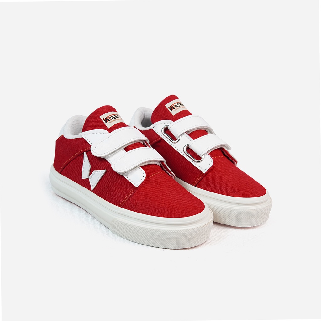 WINSKETZ - Skate Red Off White | Sepatu Sneaker Anak Perempuan | Sepatu Sneaker Anak Laki Laki | Sepatu Anak Anak | Sepatu Anak Original