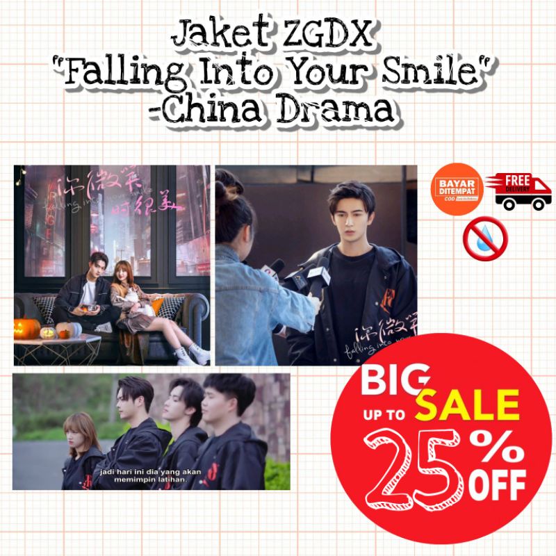 [FREE RANDOM GIFT] JAKET ZGDX GAMING HITAM WATERPROOF PARKA FALLING INTO YOUR SMILE, LU SI CHENG, TO