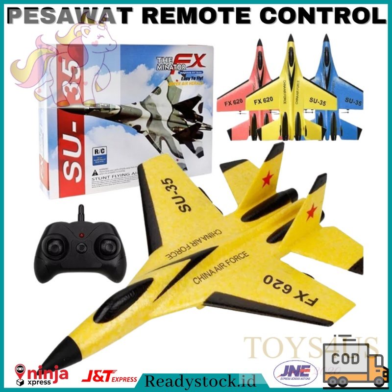 Toys4Us - Mainan Pesawat Terbang Remote Control Glider Air Plane Foam 2.4G Canggih Bisa Terbang Jara