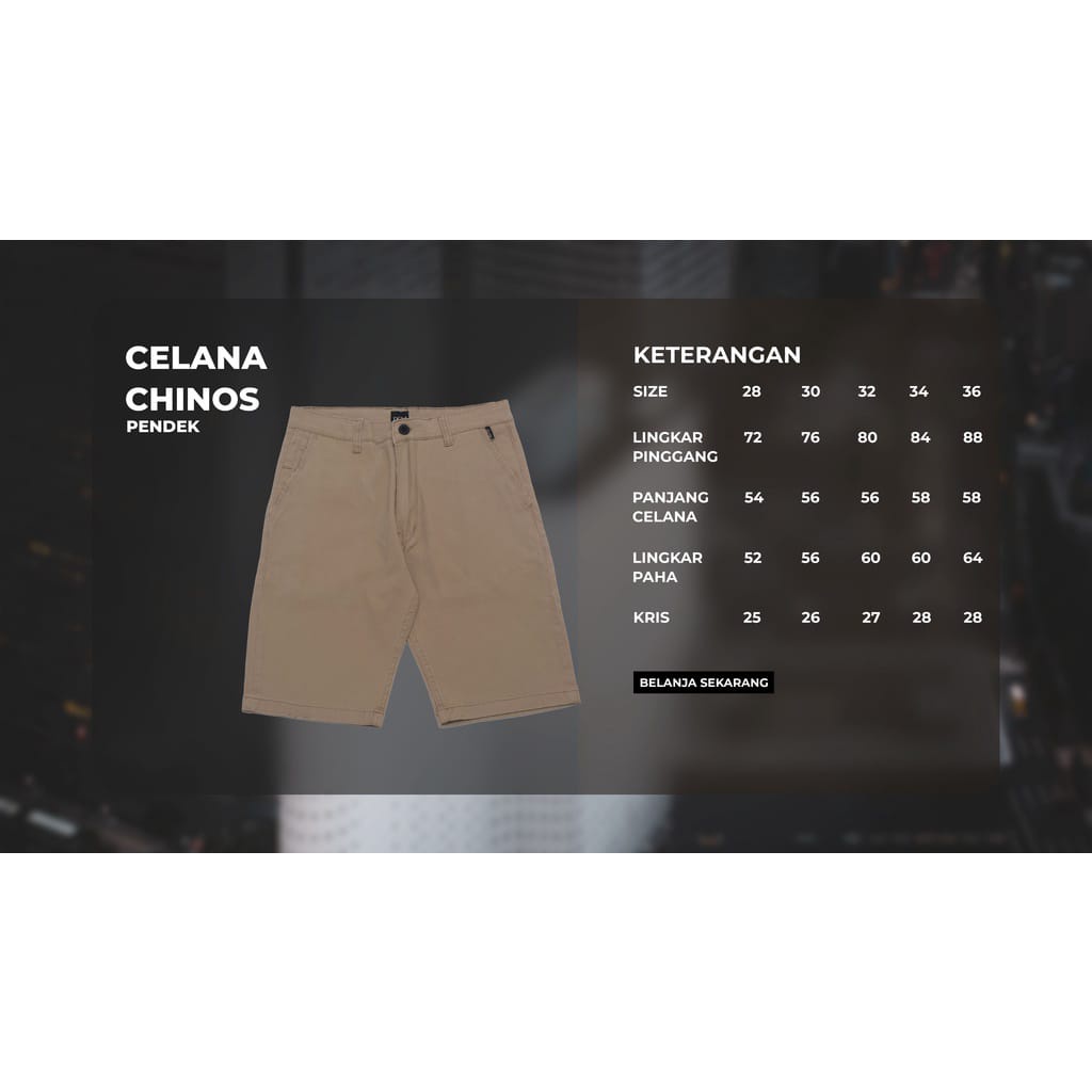 CELANA PENDEK CHINO | DISTRO |SURFING | JUMBO | PRIA BAHAN KATUN