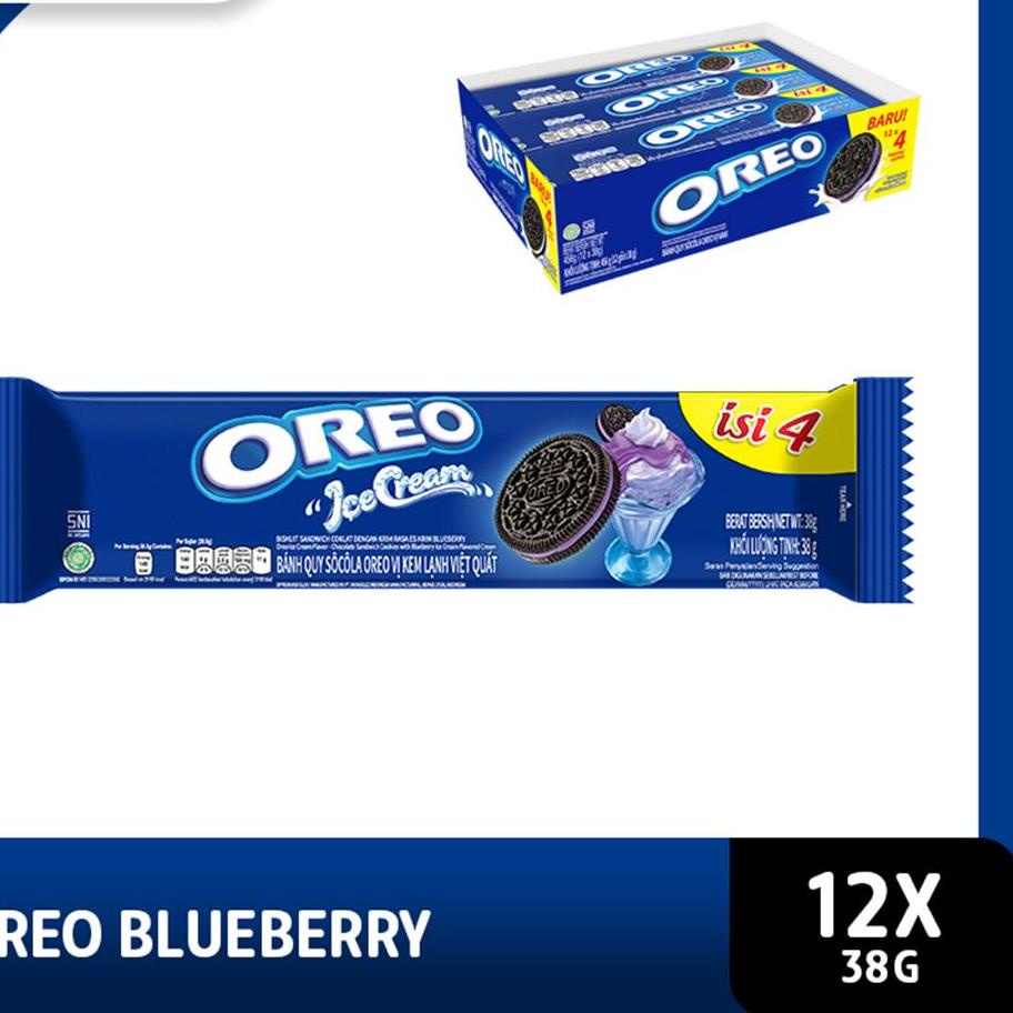 

゠ Oreo Buskuit krim Blueberry 38g x12 ヘ