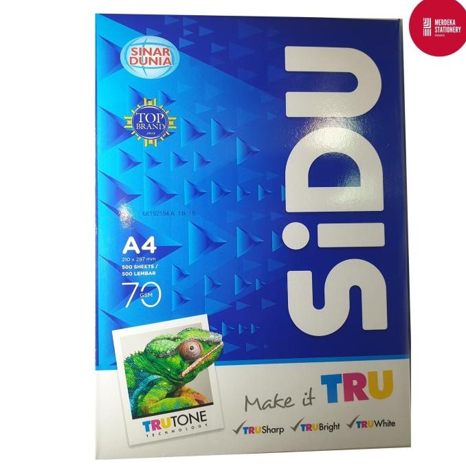 

MURAH Kertas HVS A4 Sinar Dunia/Sidu 70 gsm/gram TruTone 500 sheet/lembar