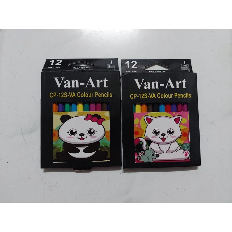 

[PACK 12 SET] PENSIL 12 WARNA MINI VAN ART CP-12S-VA BERKUALITAS / PENSIL WARNA PENDEK