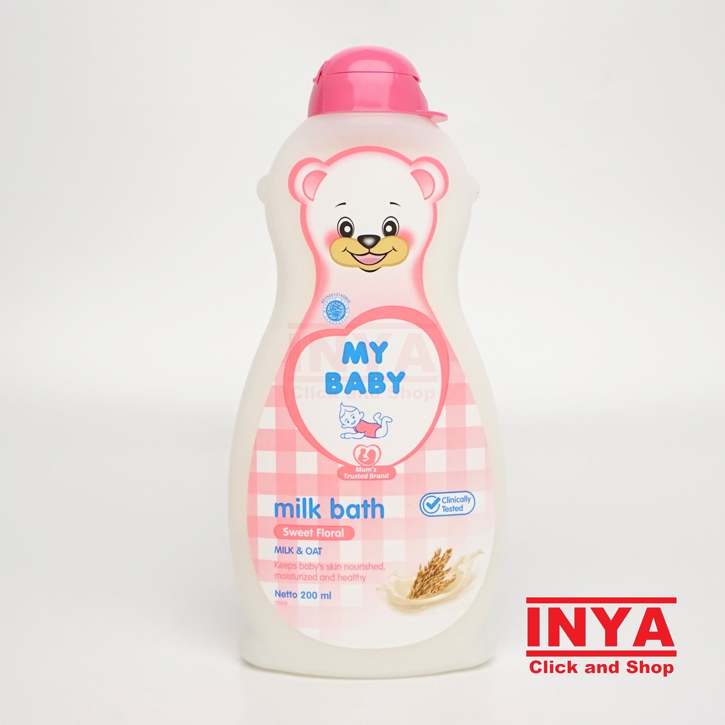 MY BABY MILK BATH SWEET FLORAL MILK &amp; OAT 200ml - Sabun Bayi
