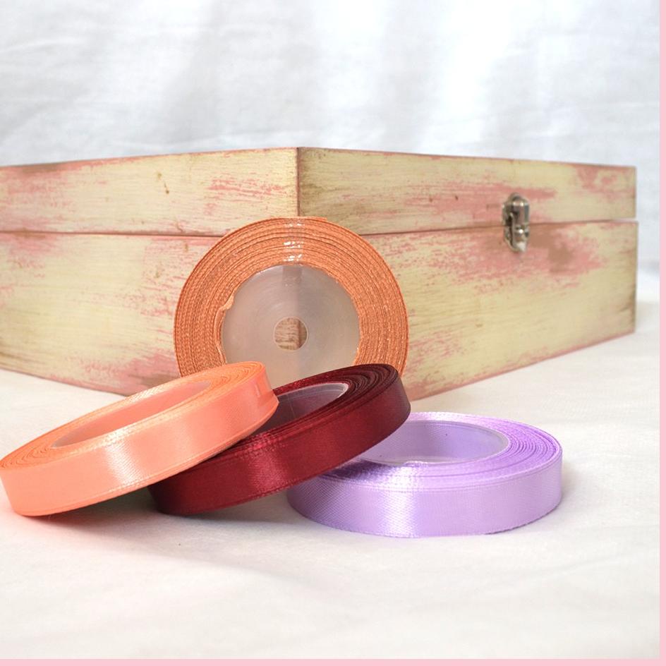 

ㅮ [PER ROLL] Pita satin 1/2 inch - 1.3cm - pita potong hiasan dekorasi souvenir pernikahan hampers う