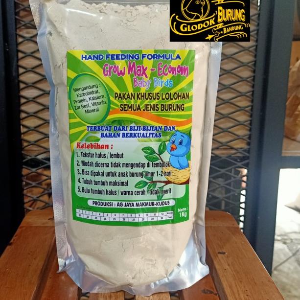 Growmax Econom Pakan Burung Bubur Loloh Anakan Lovebird Kenari siskin