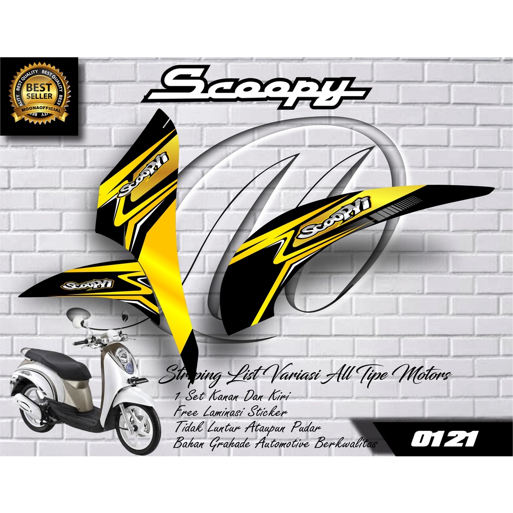 0121 STICKER LIST VARIASI SCOOPY KARBU - STIKER VARIASI SCOOPY - STRIPING VARIASI SCOOPY