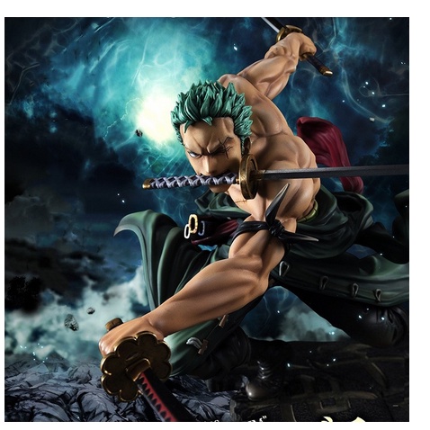 Jual Action Figure Anime One Piece Roronoa Zoro Tigaknife Fighting Skill Zoro Bahan Pvc Ukuran