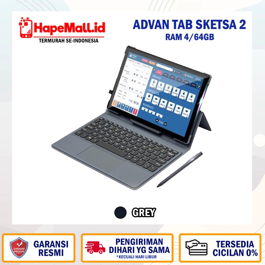 Advan Tab Sketsa 2 4GB / 64GB 10&quot; Tiger T310 Android 11 Garansi Resmi