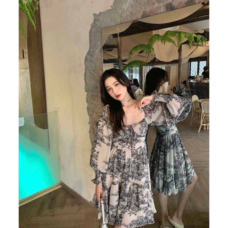 Jingtian Dress Korean Summer Gaun Pantai Mini Sexy Longsleeve Bohemian Sweet Holiday Vacation Outdoo