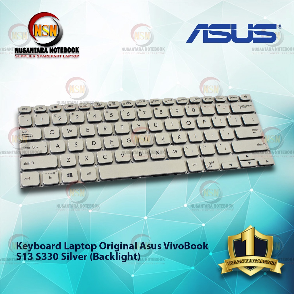 Keyboard Original Asus VivoBook S13 S330 Silver Backlight