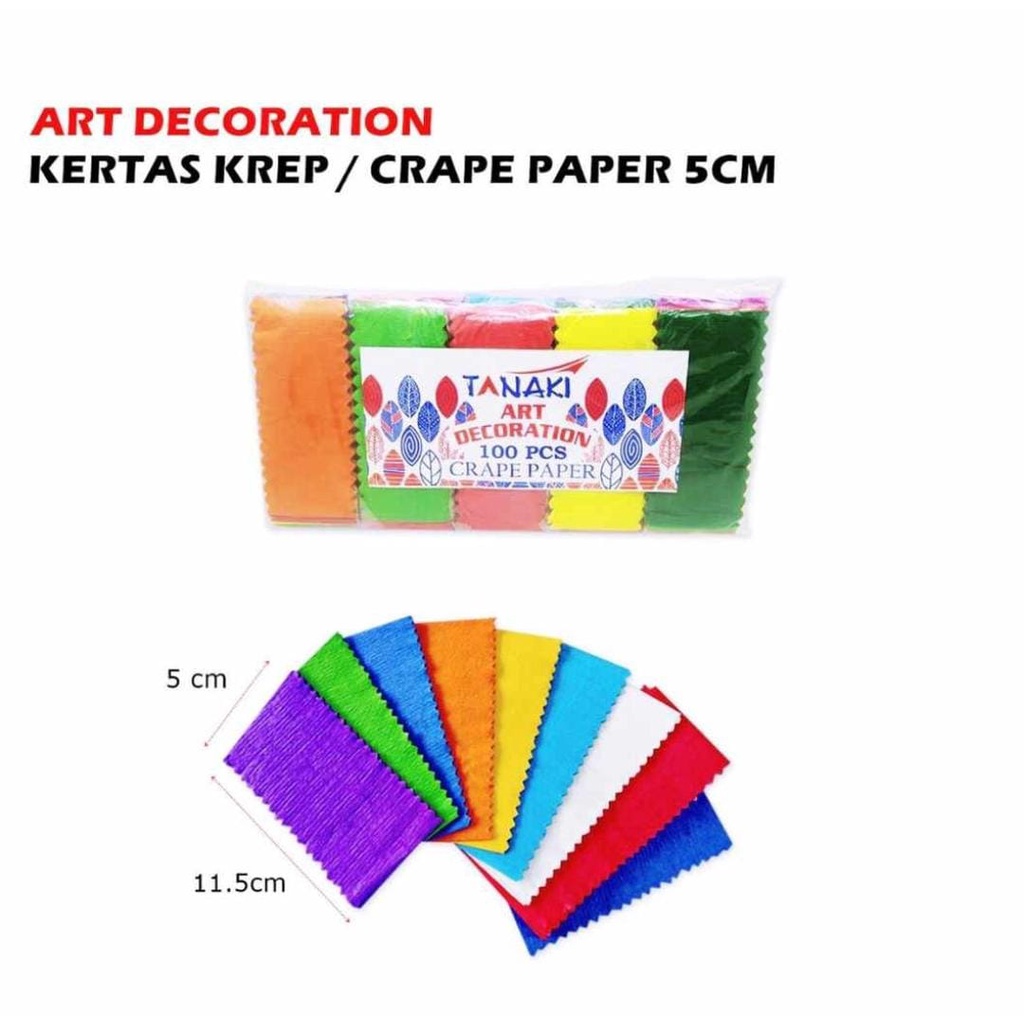 

KERTAS CRAPE POTONG WARNA / KREP POTONG 5CM / CRAPE MURAH