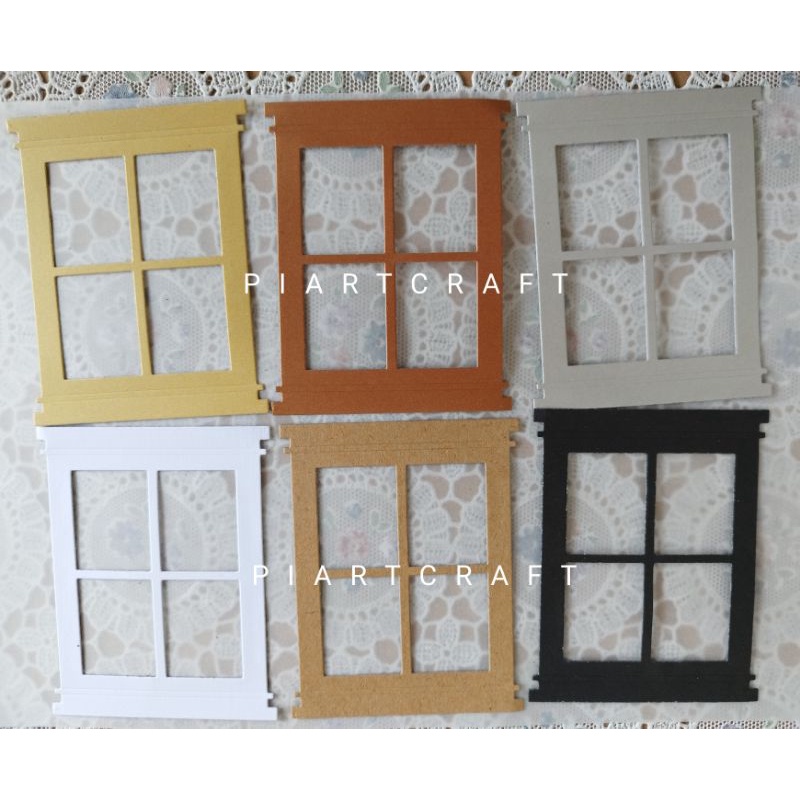 

Frame Window Jendela (3) -isi 6 pcs - Dies cut / cut dies DIY Scrapbook / Journal / Diary /BuJo