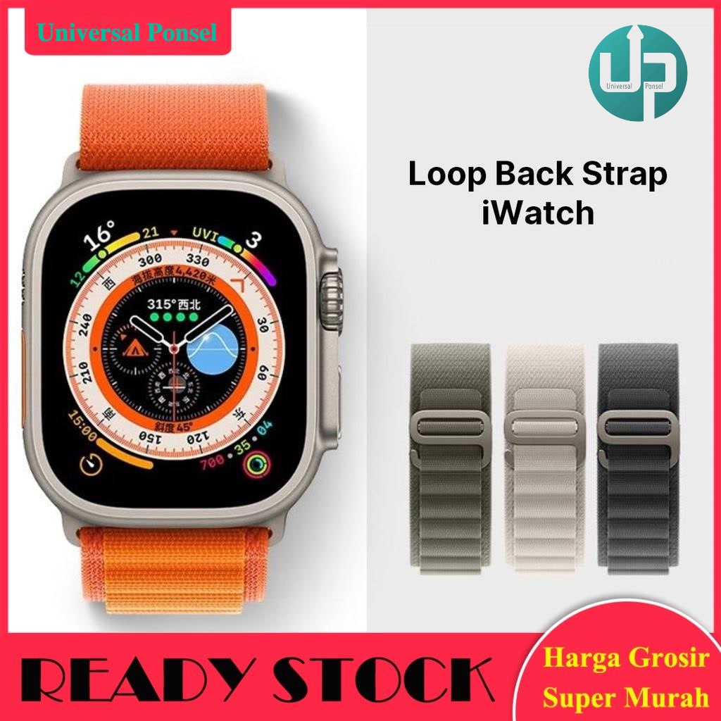 Alpine Loop Nylon Tali Strap Apple Watch Iwatch Ultra Breathable Tali Jam Tangan Model Terbaru tali strap