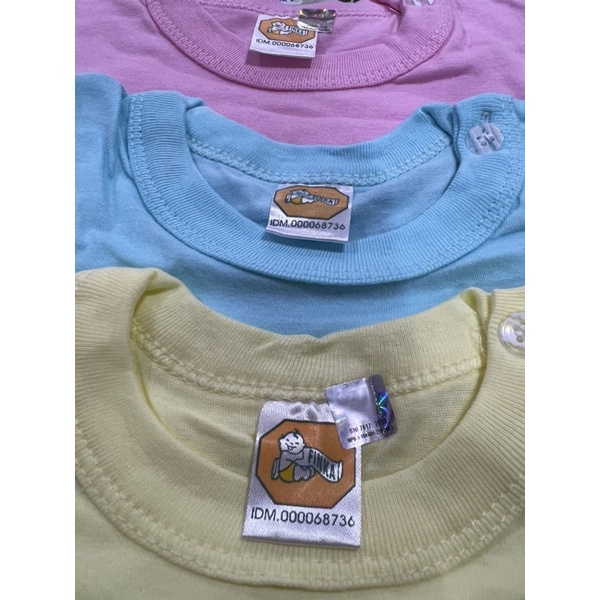 (3pcs) baju kaos oblong anak bayi FINKA warna tissue cas fullprint