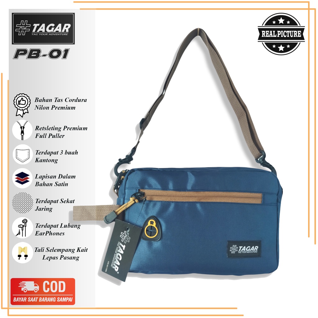 Pouch Bag Handbag Pria Wanita TAGAR PB-01 Tas Selempang Slingbag TAGAR PB-01