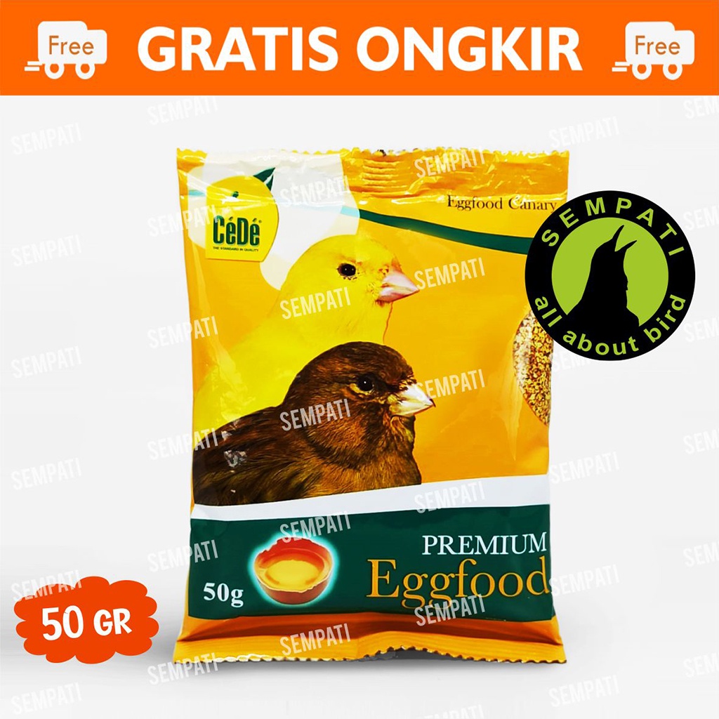 Cede Premium Eggfood Egg Food For Canary Sachet 50 Gram Pakan Makanan Burung Kenari Falk Parkit Blackthroat Import Kemasan Plastik