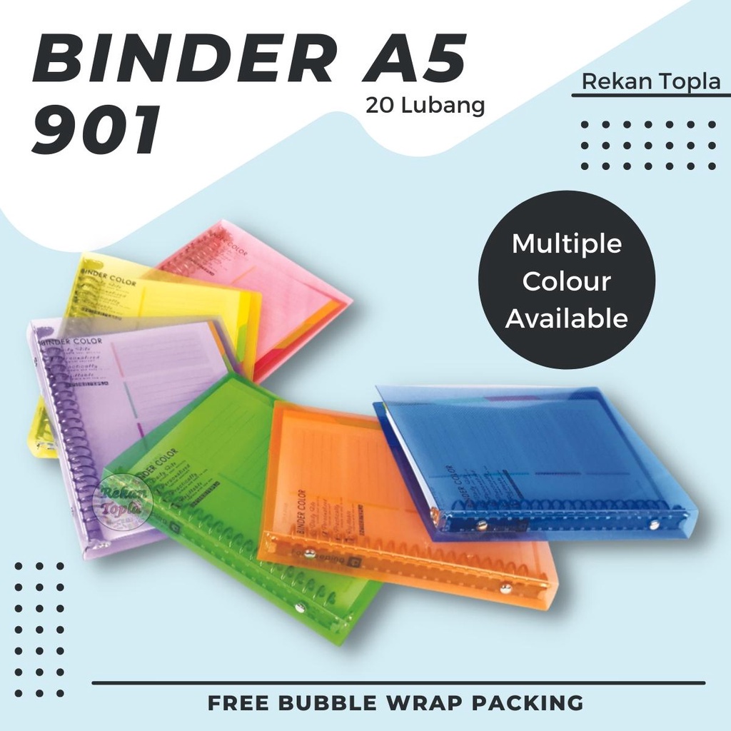 

Binder A5 / NoteBook Warna Warni A5 / Catatan Sekolah / Catatan Les