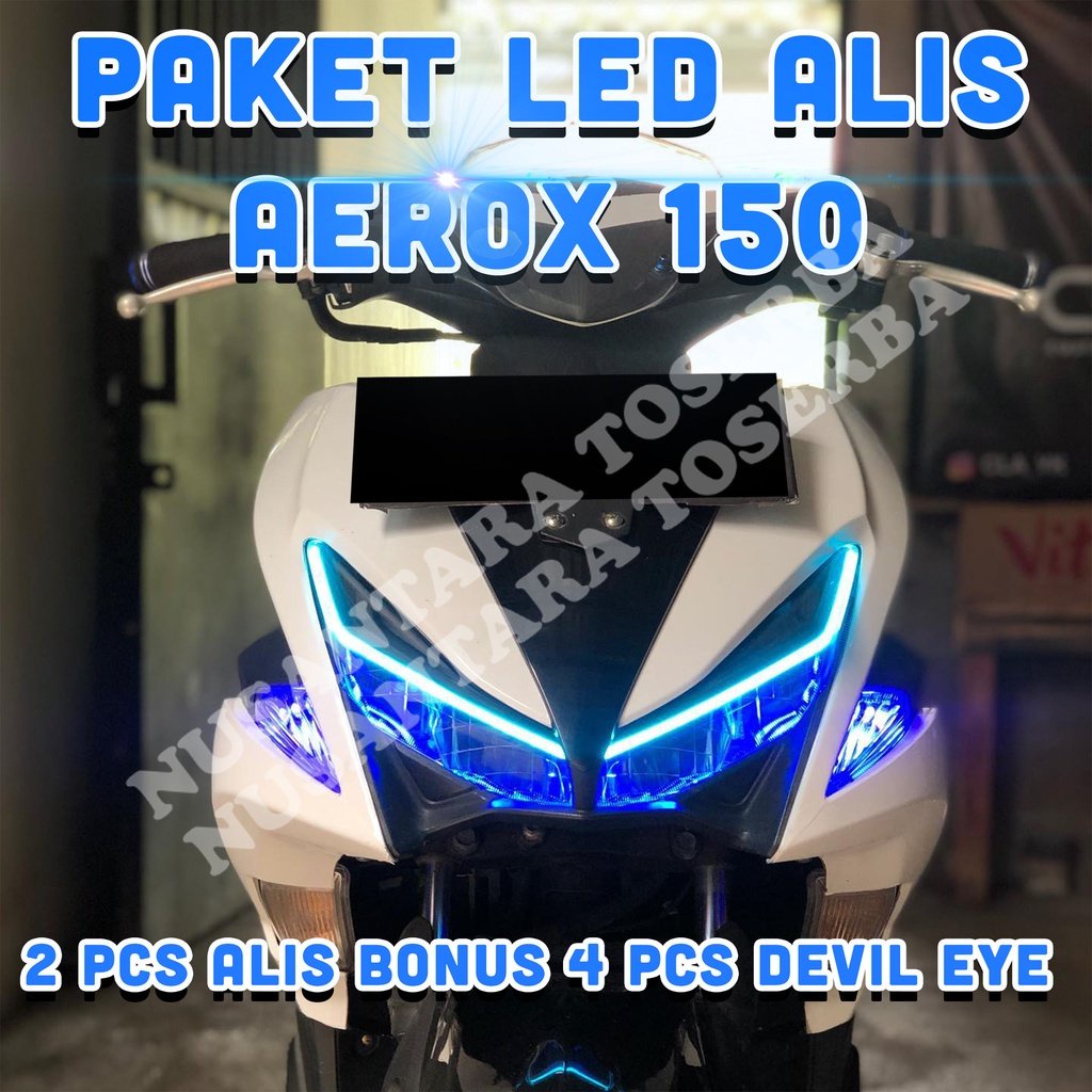 PAKET GANTENG LAMPU ALIS AEROX SE BONUS DEVIL EYE TIDAK BERBINTIK LAMPU HEADLAMP AEROX LAMPU VARIASI