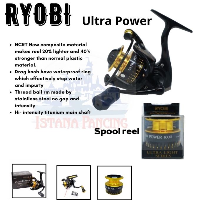 REEL ULTRA POWER 800 FREE SPOOL UK 1000 RYOBI
