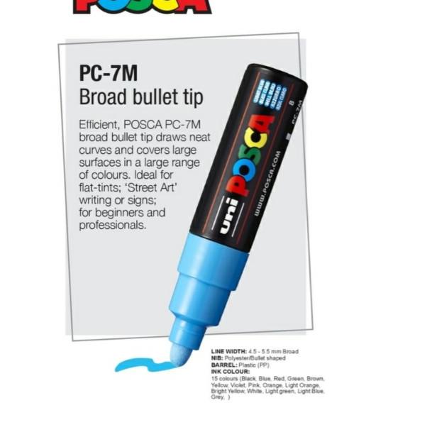 

UNI POSCA PAINT MARKER PC-7M Large Bullet Polyester Tip