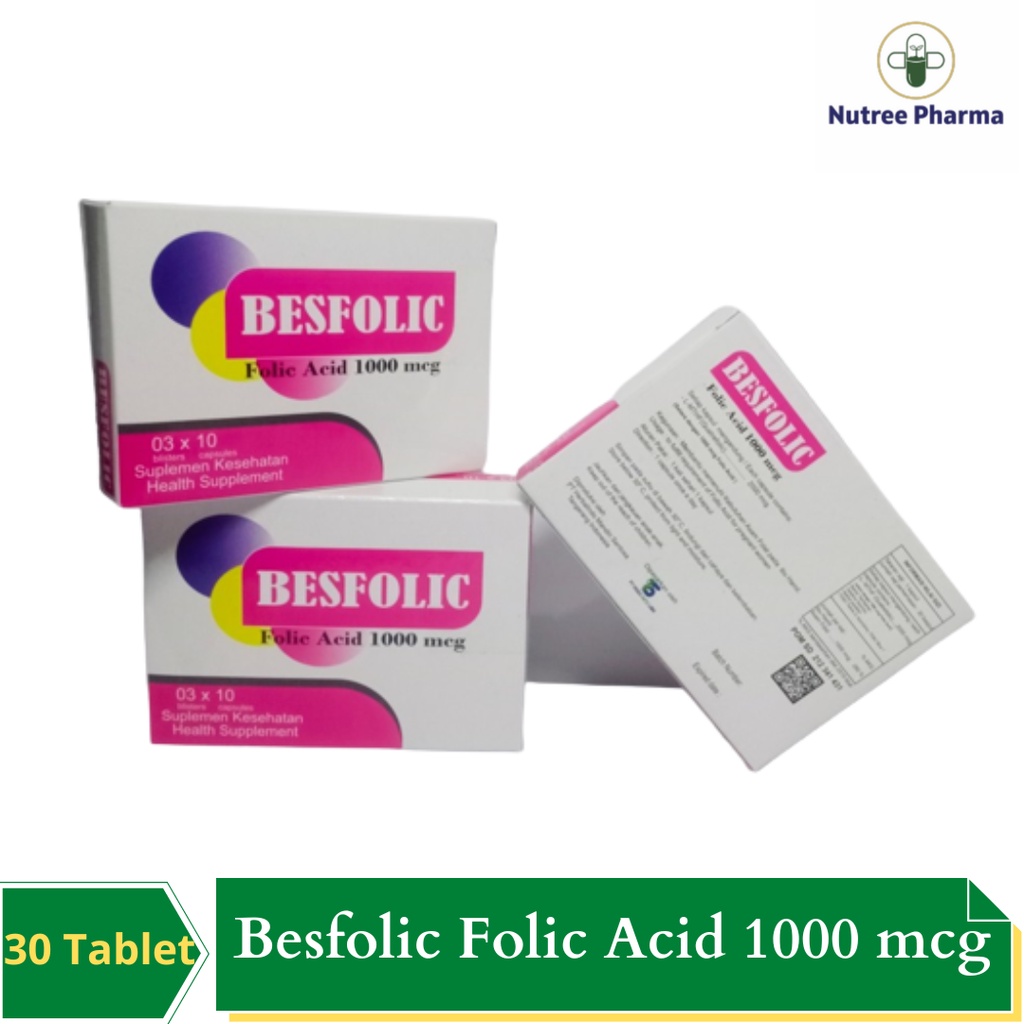 Besfolic Folic Acid 1000 mcg | Suplemen Asam Folat / Folic Acid Untuk Ibu Hamil | Program Hamil