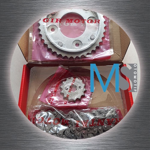 Gear / Gir Set Gear / Gir Paket Komplit Honda Supra 125 Injeksi - MS Otomotif