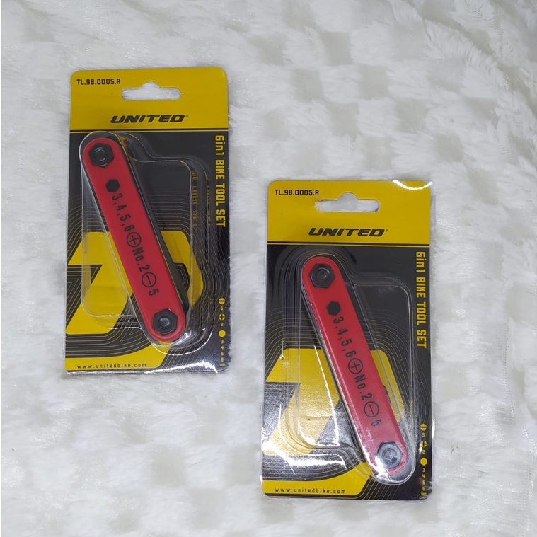 Kunci L United 6 IN 1 Red 6IN1