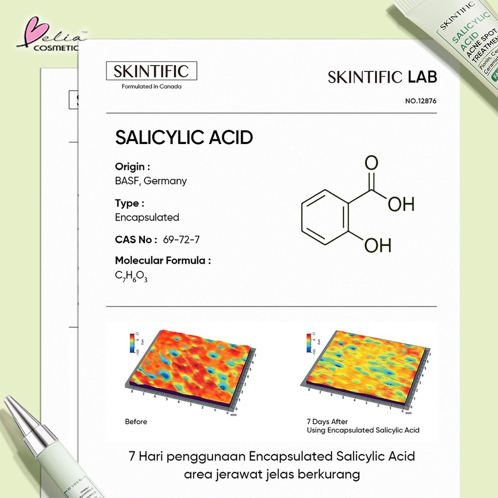 ❤ BELIA ❤ SKINTIFIC Salicylid Acid Series | Acne Spot Treatment | Anti Acne Serum | Acne Treatment | Perawatan Wajah Berjerawat | BPOM